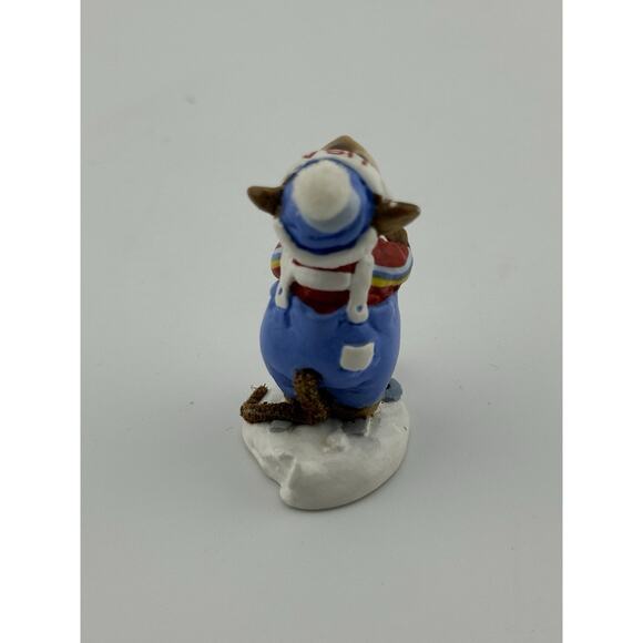 Wee Forest Folk " USA Skier" AP 1979 Retired Mouse Figurine MS-9 - Picture 4 of 8
